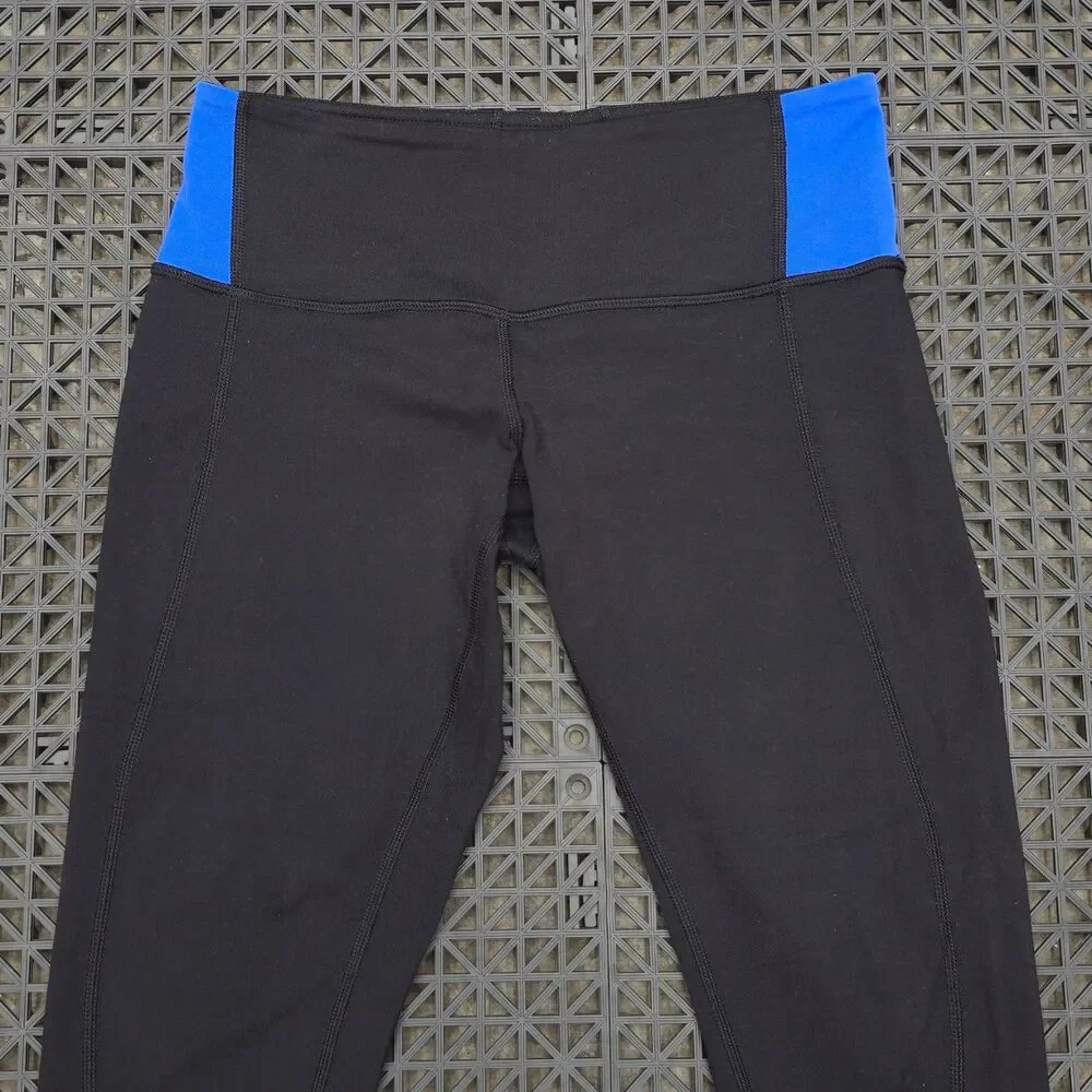 Lululemon Legging Blue Cropped Color Block Embody Gym Running Women's 6